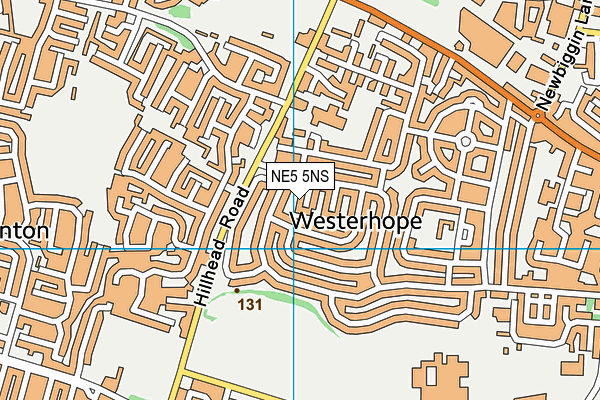 NE5 5NS map - OS VectorMap District (Ordnance Survey)