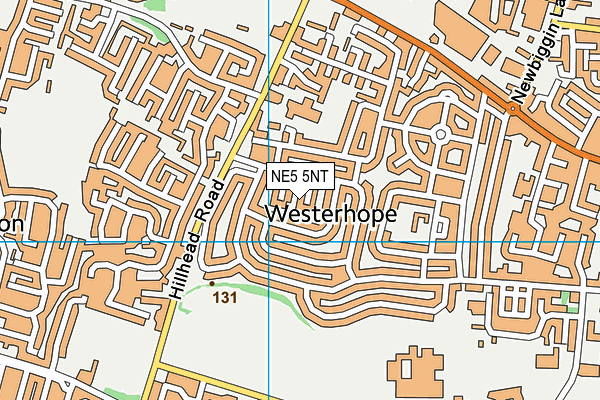 NE5 5NT map - OS VectorMap District (Ordnance Survey)