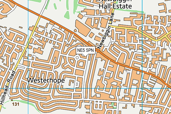 NE5 5PN map - OS VectorMap District (Ordnance Survey)
