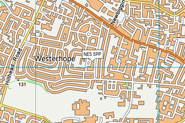 NE5 5PP map - OS VectorMap District (Ordnance Survey)