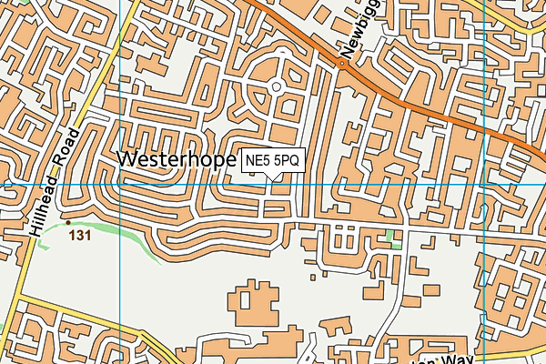 NE5 5PQ map - OS VectorMap District (Ordnance Survey)