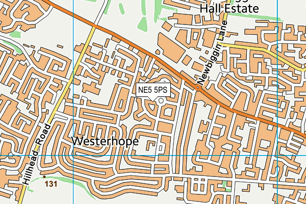 NE5 5PS map - OS VectorMap District (Ordnance Survey)