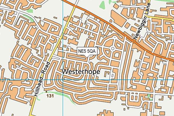 NE5 5QA map - OS VectorMap District (Ordnance Survey)