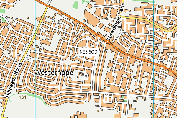 NE5 5QD map - OS VectorMap District (Ordnance Survey)