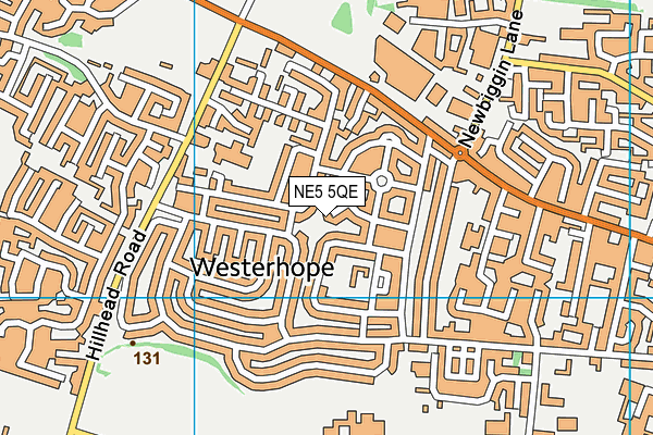NE5 5QE map - OS VectorMap District (Ordnance Survey)