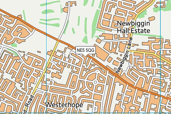 NE5 5QG map - OS VectorMap District (Ordnance Survey)