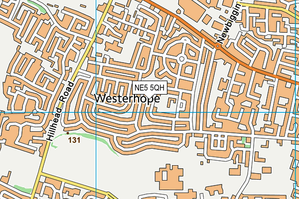 NE5 5QH map - OS VectorMap District (Ordnance Survey)
