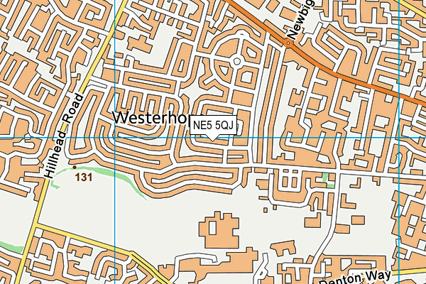 NE5 5QJ map - OS VectorMap District (Ordnance Survey)
