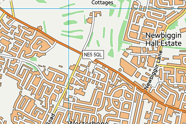 NE5 5QL map - OS VectorMap District (Ordnance Survey)