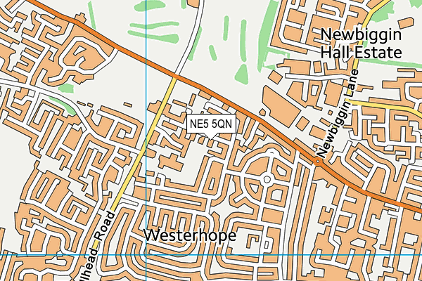 NE5 5QN map - OS VectorMap District (Ordnance Survey)
