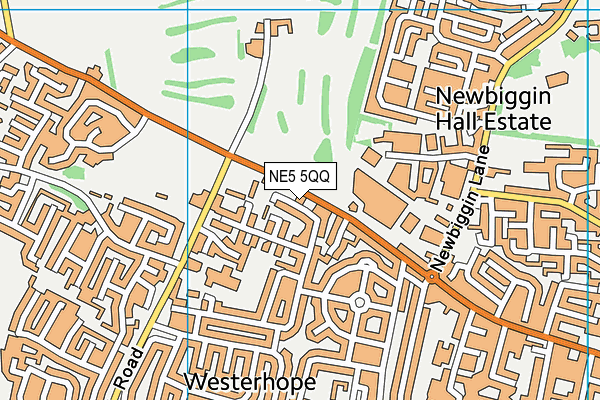 NE5 5QQ map - OS VectorMap District (Ordnance Survey)