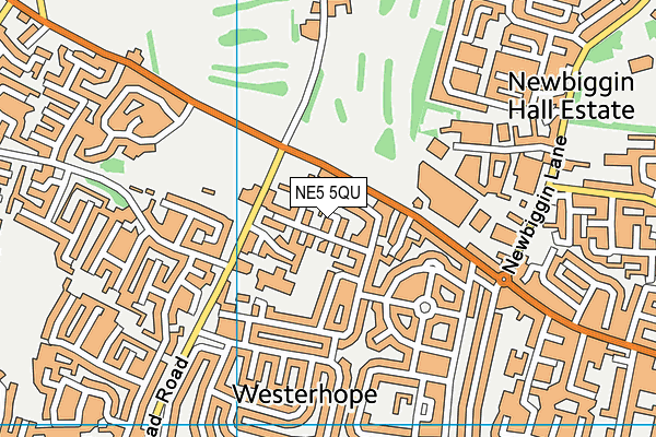 NE5 5QU map - OS VectorMap District (Ordnance Survey)