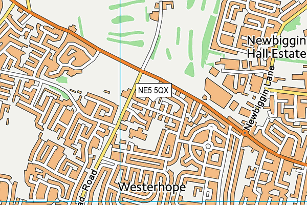 NE5 5QX map - OS VectorMap District (Ordnance Survey)
