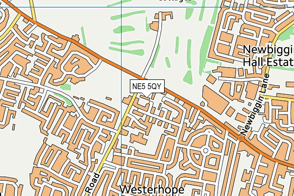 NE5 5QY map - OS VectorMap District (Ordnance Survey)
