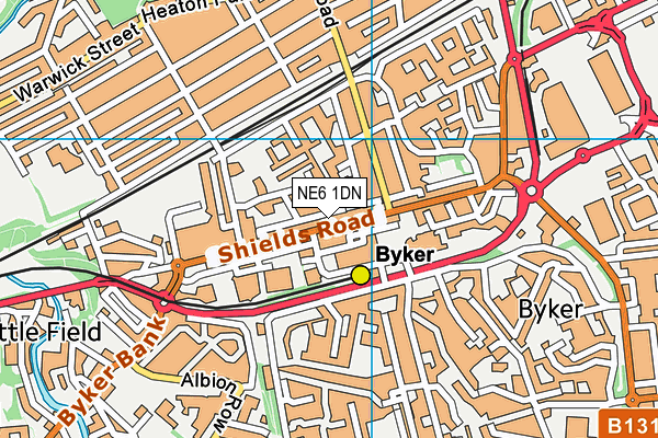 Map of BYKER AFRICAN MARKET LTD at district scale