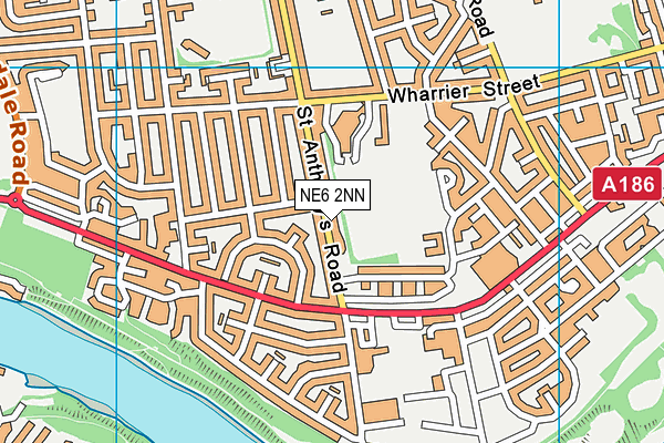 NE6 2NN map - OS VectorMap District (Ordnance Survey)