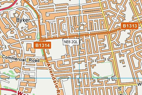 Welbeck Academy map (NE6 2QL) - OS VectorMap District (Ordnance Survey)