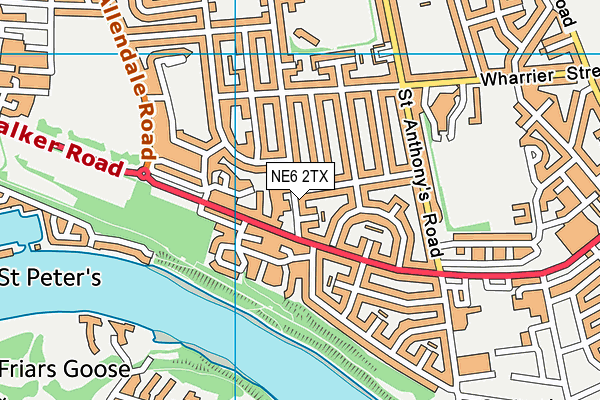 St Vincents Catholic Primary School, Newcastle map (NE6 2TX) - OS VectorMap District (Ordnance Survey)