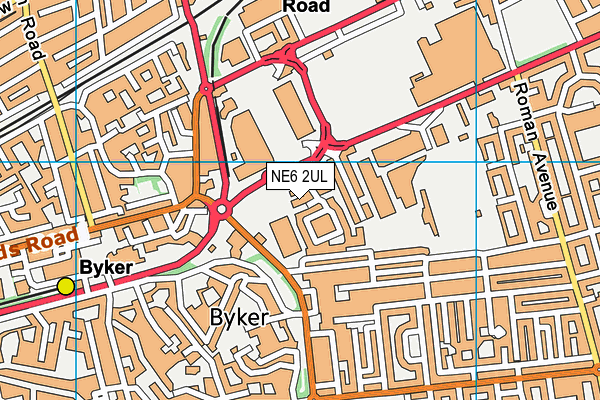 NE6 2UL map - OS VectorMap District (Ordnance Survey)