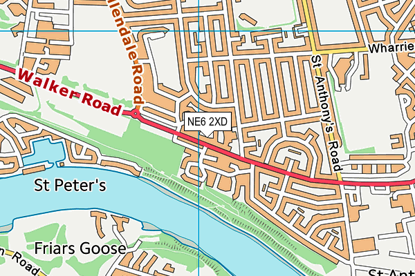 NE6 2XD map - OS VectorMap District (Ordnance Survey)