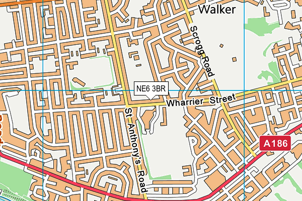 Walker Activity Dome map (NE6 3BR) - OS VectorMap District (Ordnance Survey)