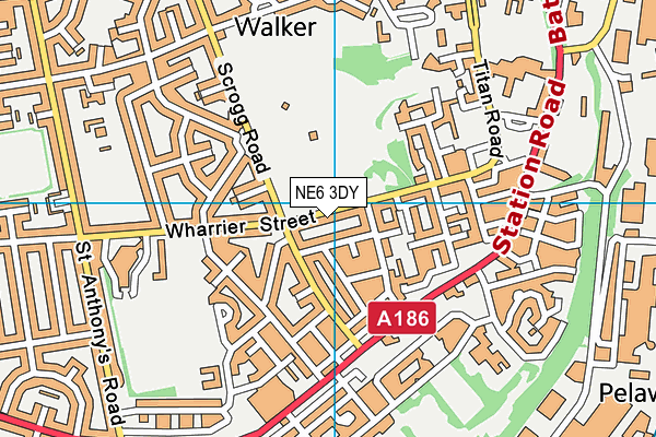 NE6 3DY map - OS VectorMap District (Ordnance Survey)