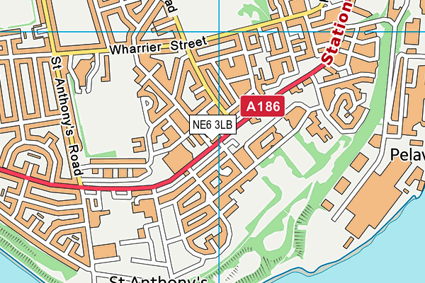 NE6 3LB map - OS VectorMap District (Ordnance Survey)