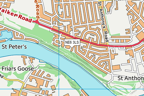 NE6 3LS map - OS VectorMap District (Ordnance Survey)