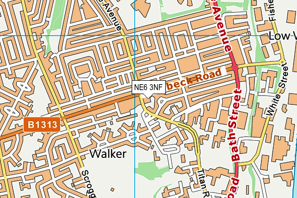 NE6 3NF map - OS VectorMap District (Ordnance Survey)