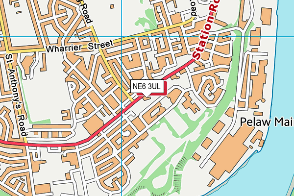 NE6 3UL map - OS VectorMap District (Ordnance Survey)