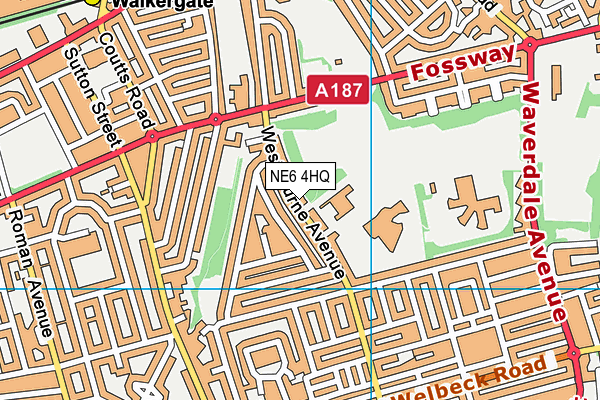 St Alban's Catholic Primary School, Walker map (NE6 4HQ) - OS VectorMap District (Ordnance Survey)