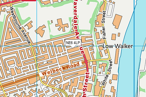 NE6 4LP map - OS VectorMap District (Ordnance Survey)