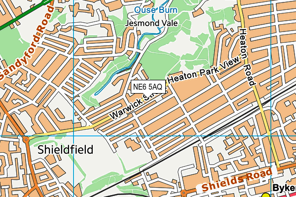 NE6 5AQ map - OS VectorMap District (Ordnance Survey)