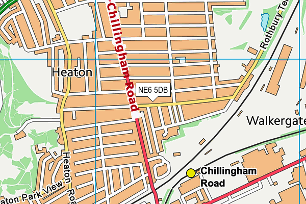 NE6 5DB map - OS VectorMap District (Ordnance Survey)