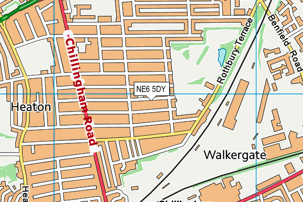 NE6 5DY map - OS VectorMap District (Ordnance Survey)
