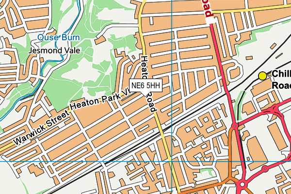 NE6 5HH map - OS VectorMap District (Ordnance Survey)
