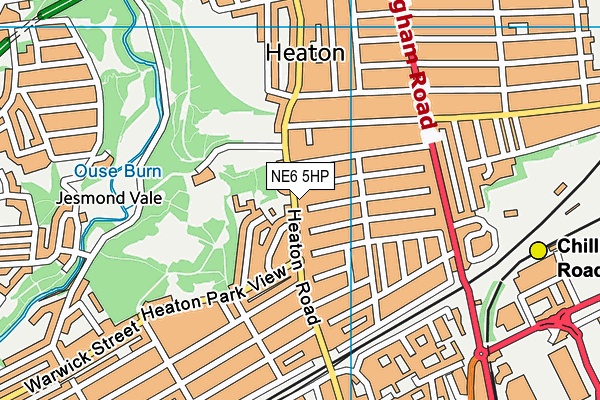 NE6 5HP map - OS VectorMap District (Ordnance Survey)