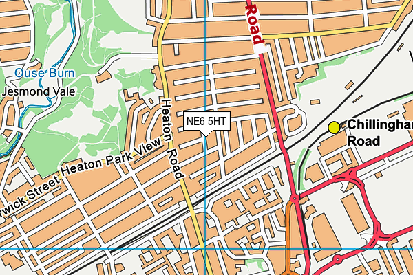 NE6 5HT map - OS VectorMap District (Ordnance Survey)