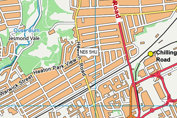NE6 5HU map - OS VectorMap District (Ordnance Survey)