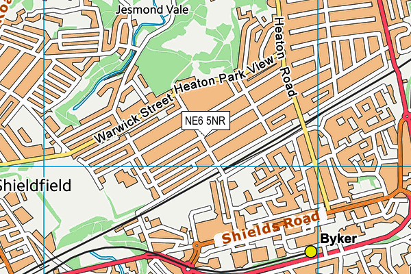 NE6 5NR map - OS VectorMap District (Ordnance Survey)