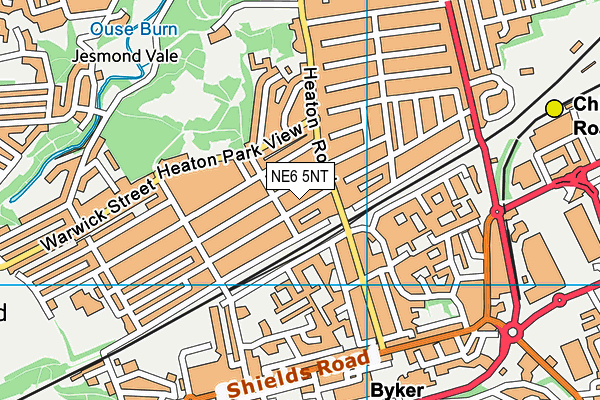 NE6 5NT map - OS VectorMap District (Ordnance Survey)