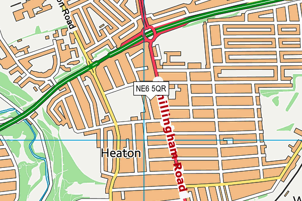 NE6 5QR map - OS VectorMap District (Ordnance Survey)