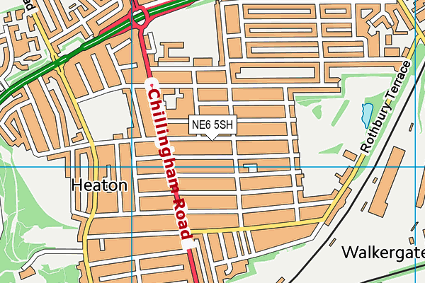 NE6 5SH map - OS VectorMap District (Ordnance Survey)