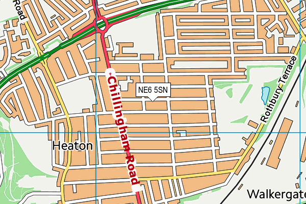 NE6 5SN map - OS VectorMap District (Ordnance Survey)