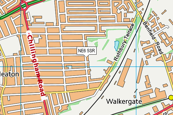 NE6 5SR map - OS VectorMap District (Ordnance Survey)
