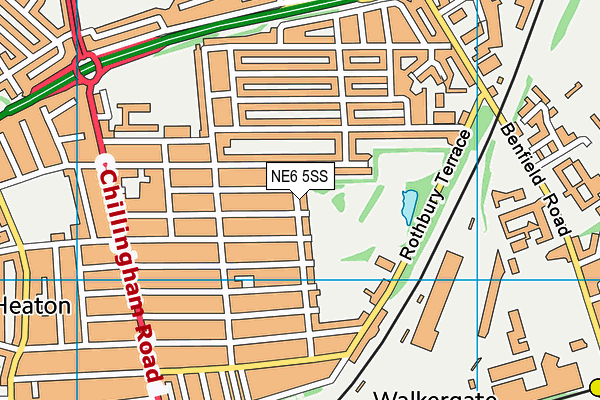 NE6 5SS map - OS VectorMap District (Ordnance Survey)