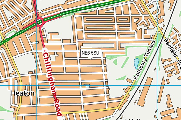 NE6 5SU map - OS VectorMap District (Ordnance Survey)