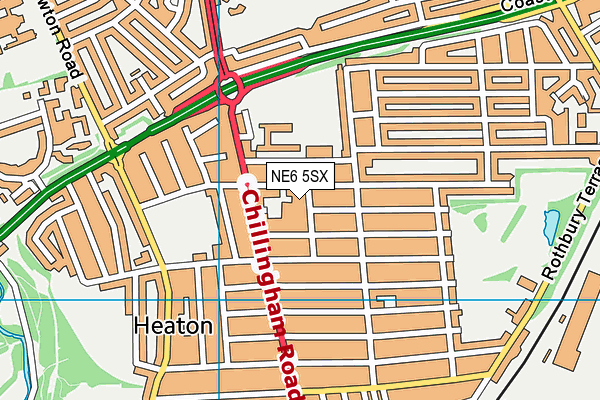 NE6 5SX map - OS VectorMap District (Ordnance Survey)