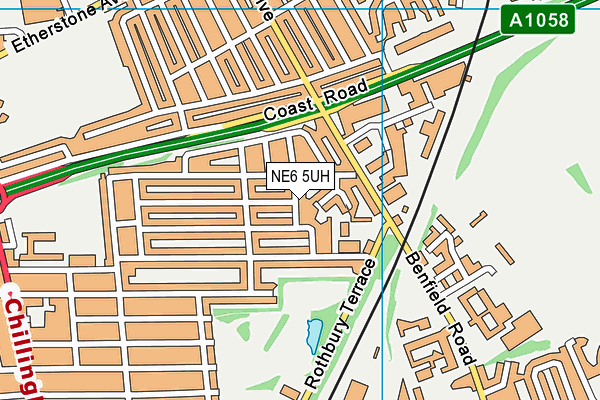 NE6 5UH map - OS VectorMap District (Ordnance Survey)