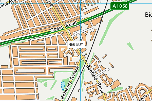 NE6 5UY map - OS VectorMap District (Ordnance Survey)